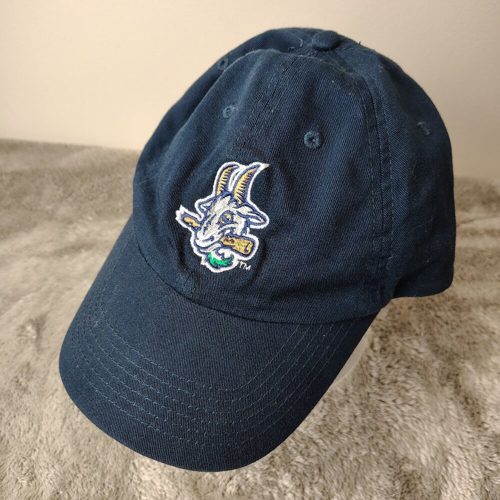 HARTFORD YARD GOATS Hat Strapback Adjustable Blue Logo Dad Cap 100% Cotton